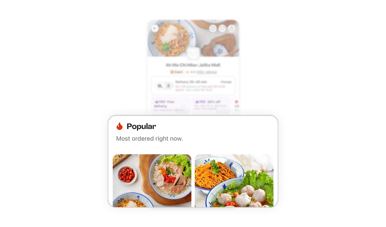 Popular section first solves "what should I order" instantly
