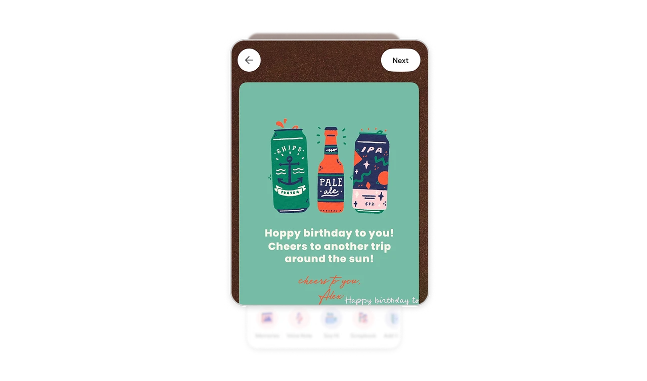 Let the card lead the editor