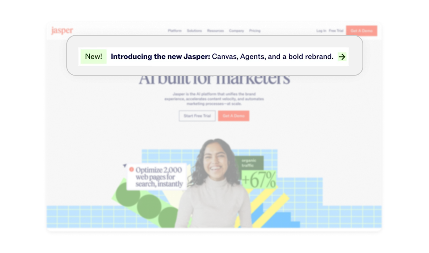 Subtle feature announcement