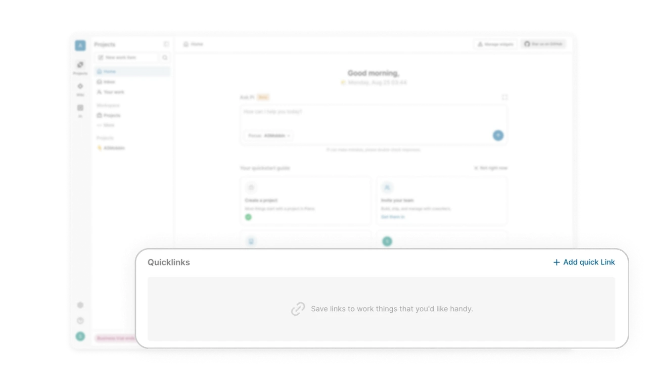 Quicklinks create meaningful personalization