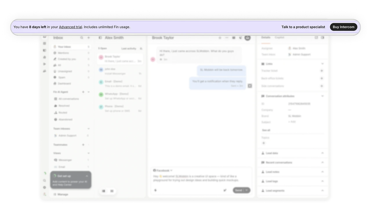 Trial banner converts without interrupting the workflow