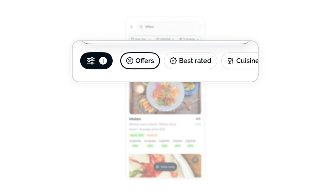 Horizontal filters compress complex discovery into small space