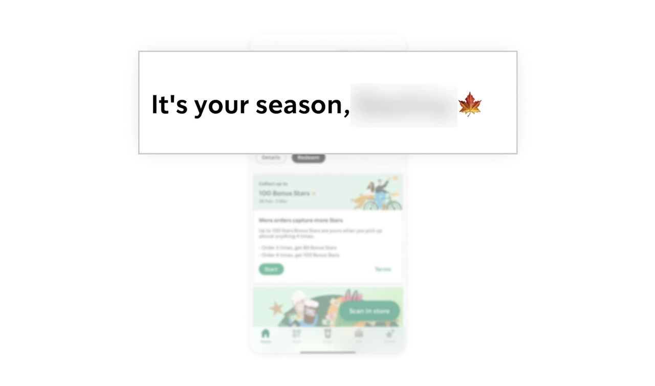 Personalized greeting builds emotional connection