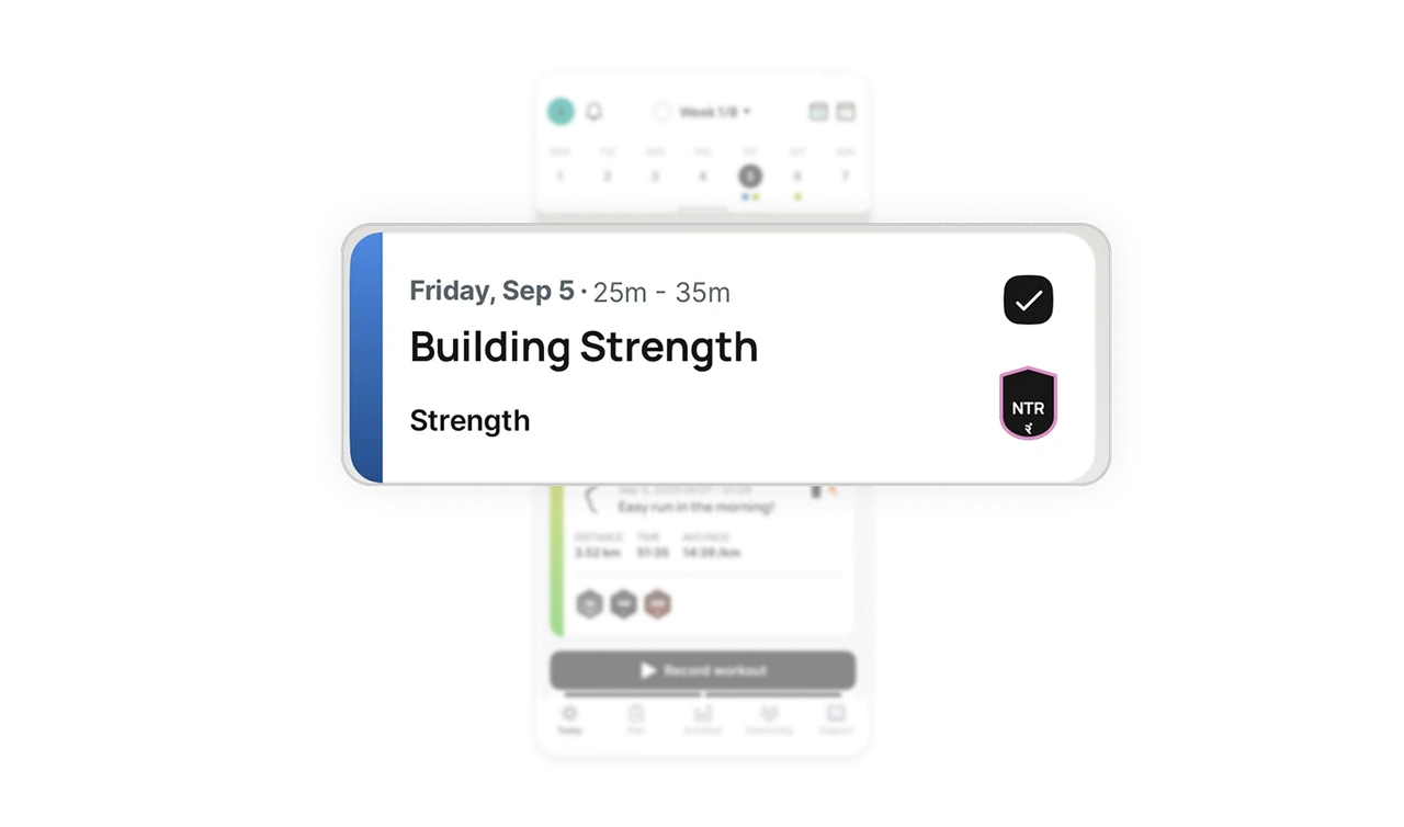 Color coded workout cards improve recognition