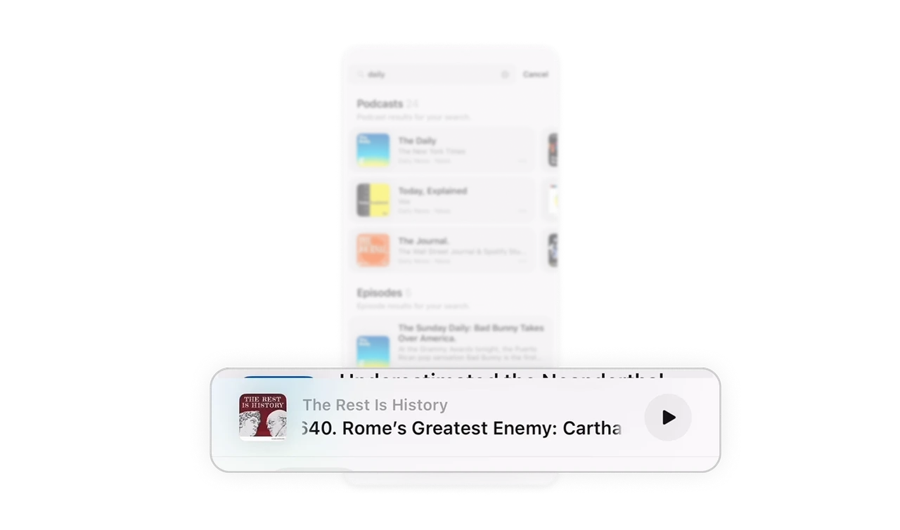 Persistent mini player maintains continuity