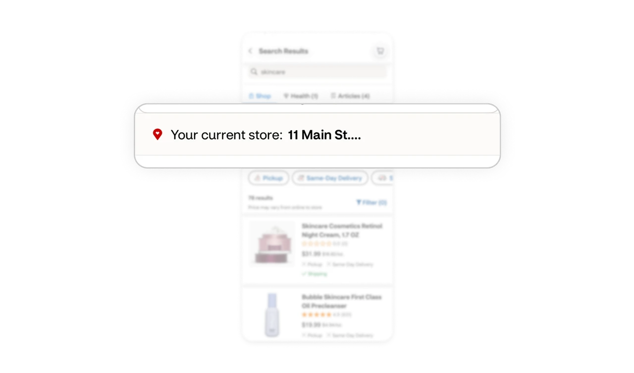 Store context is visible without stealing attention