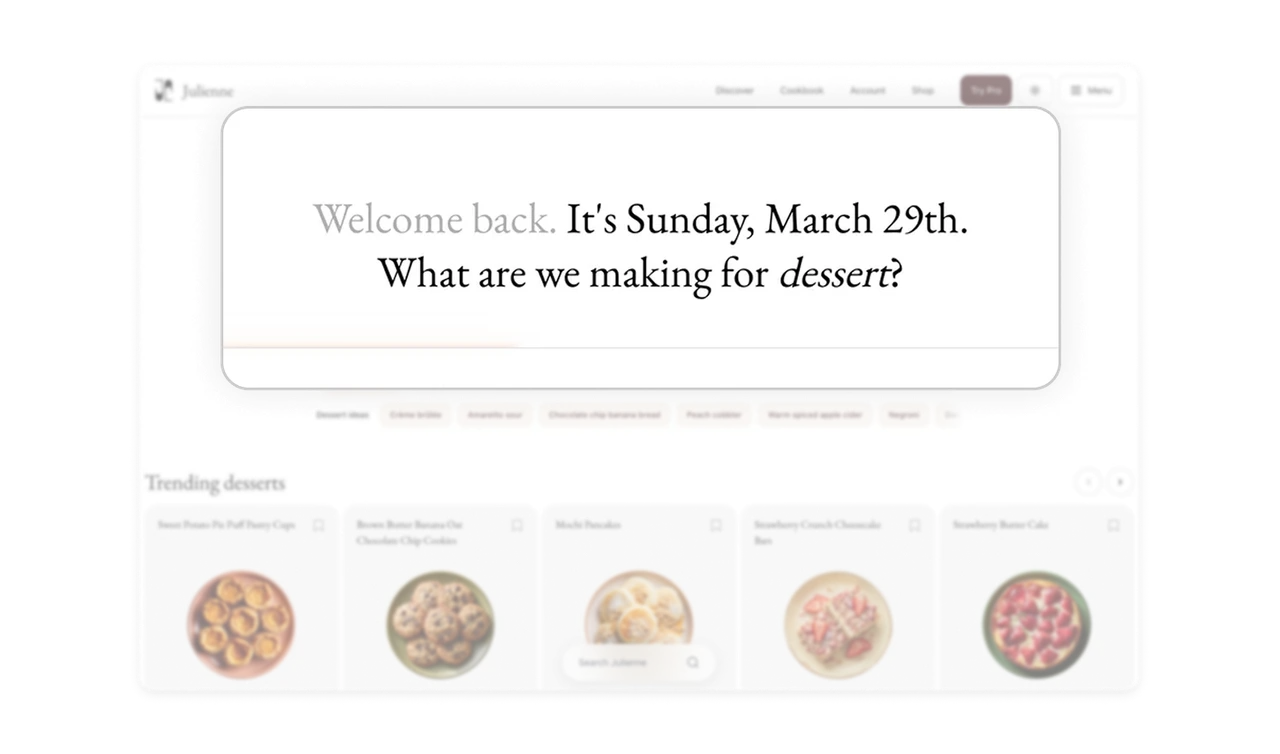 Conversational headline makes users feel addressed, not greeted