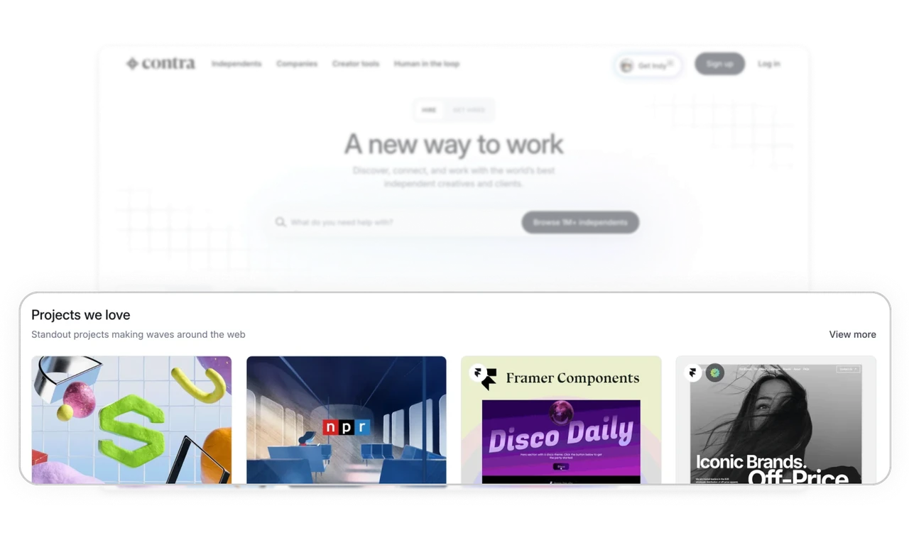 Trust through curated showcase content