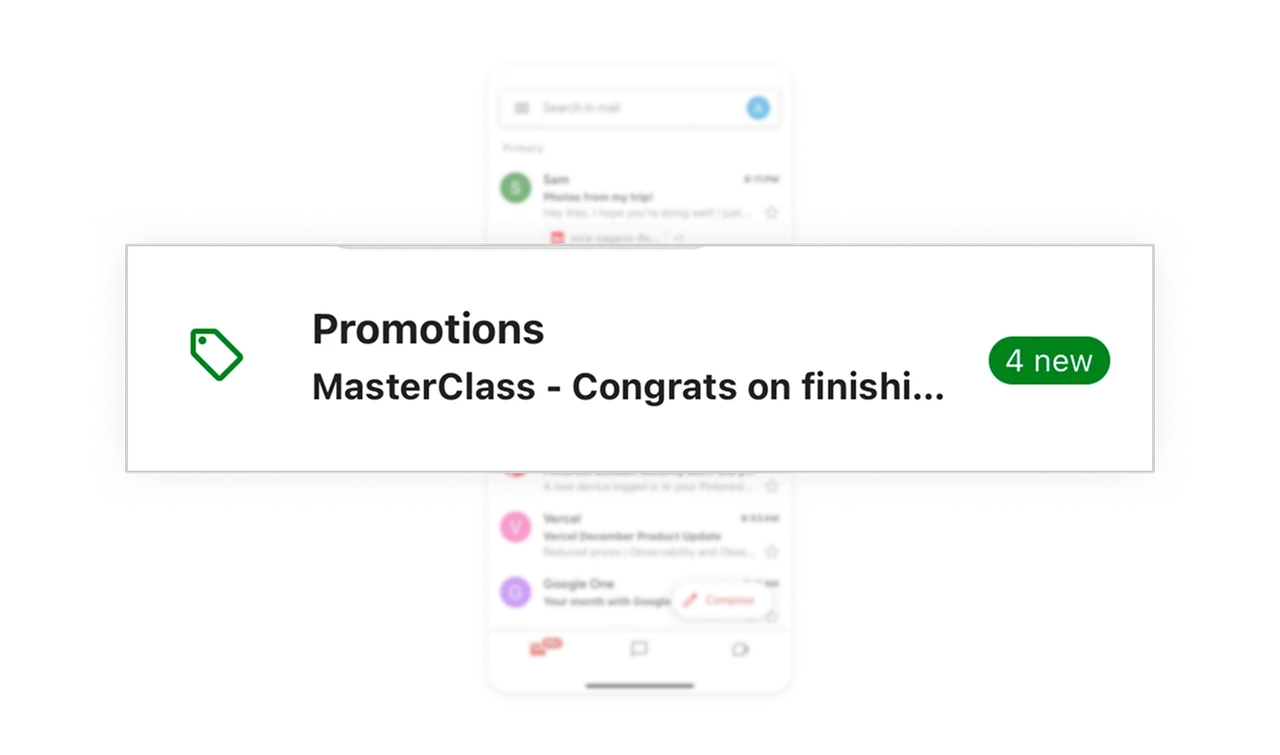 Auto-Organized Inbox Tabs