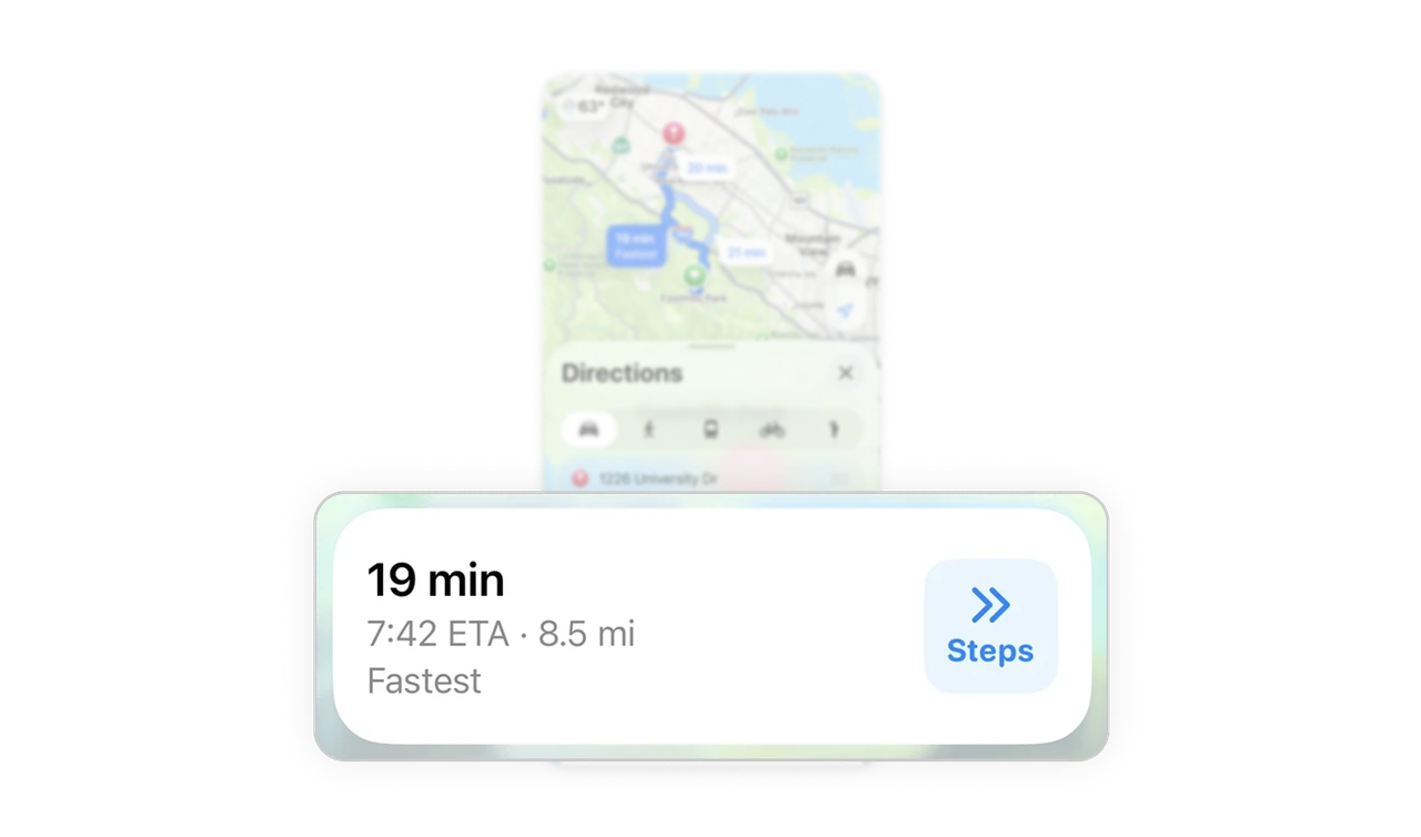 Contextual route card enhances clarity and relevance