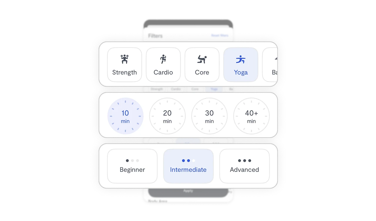 Distinct yet consistent styling for each filter