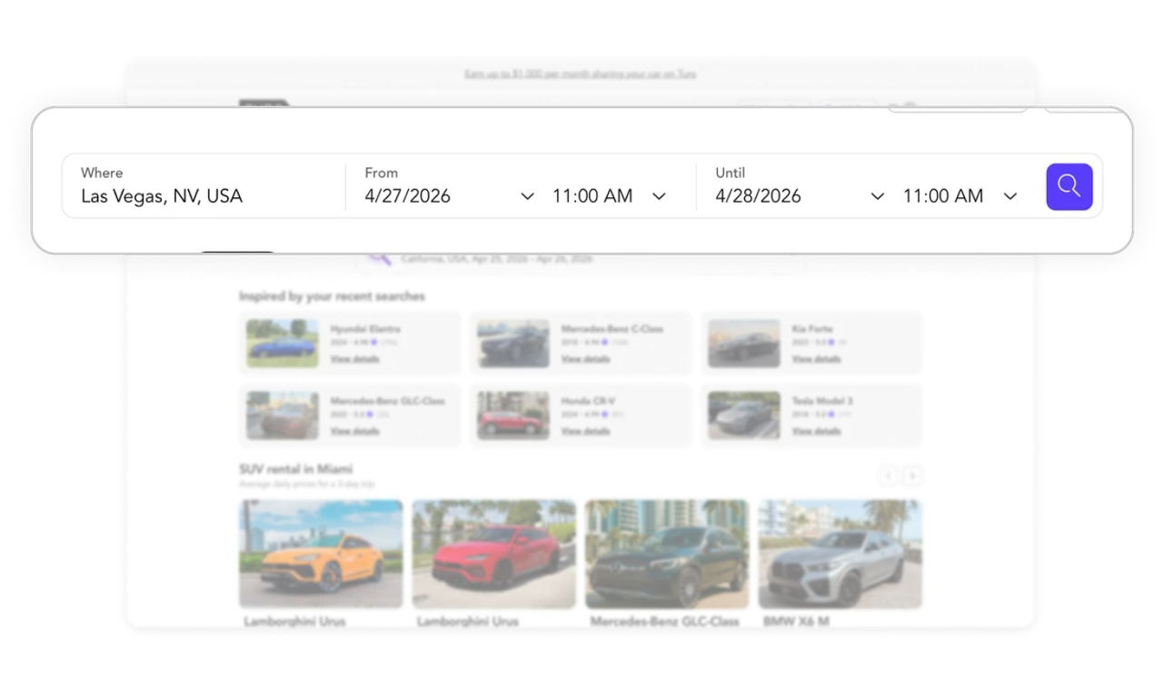 Centered search panel makes the core action unmissable