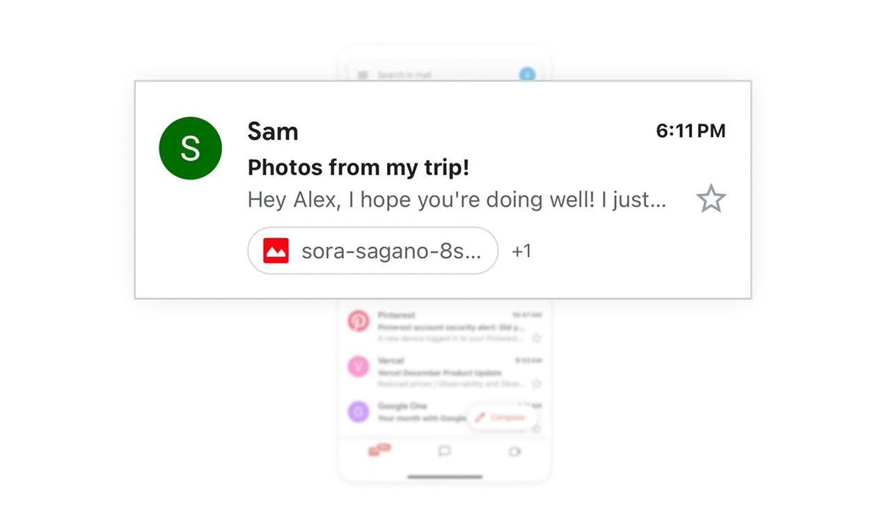Attachment Preview from Home