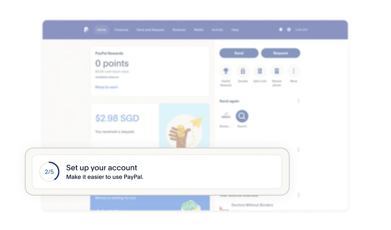Onboarding card placement for reduced friction