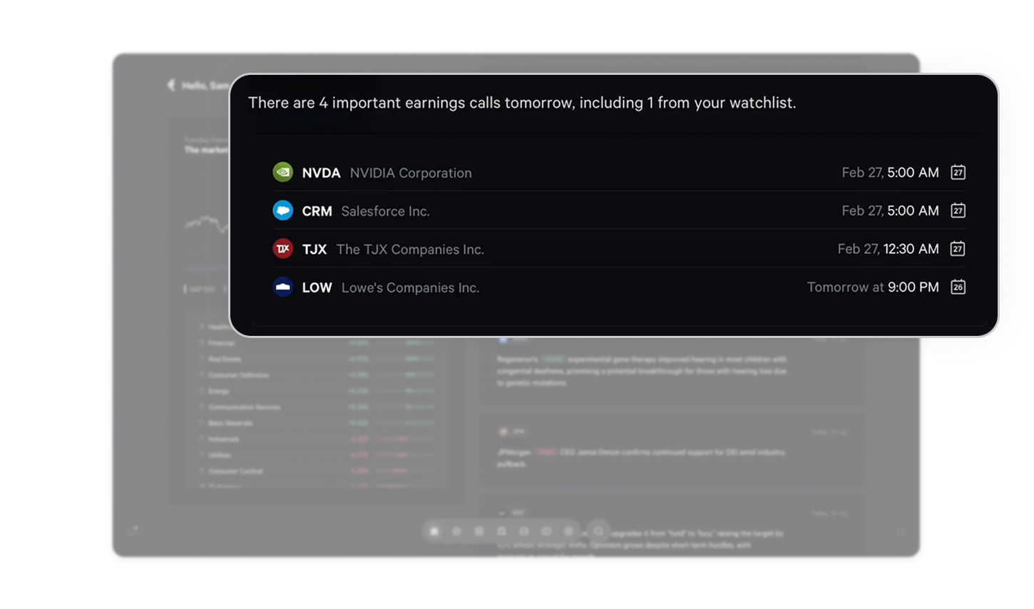 Personalized insights inside news cards