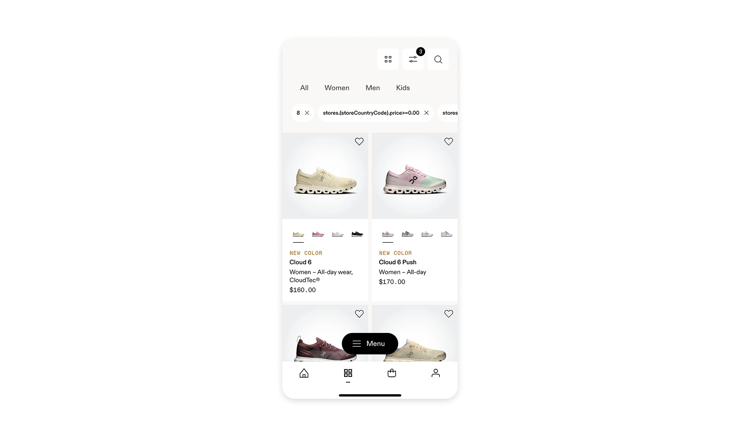 Minimalist design keeps focus on products