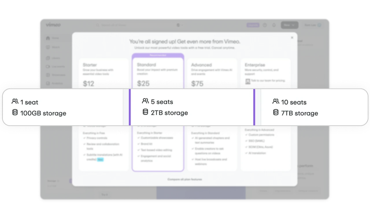 Icon-based feature comparison for quick scanning