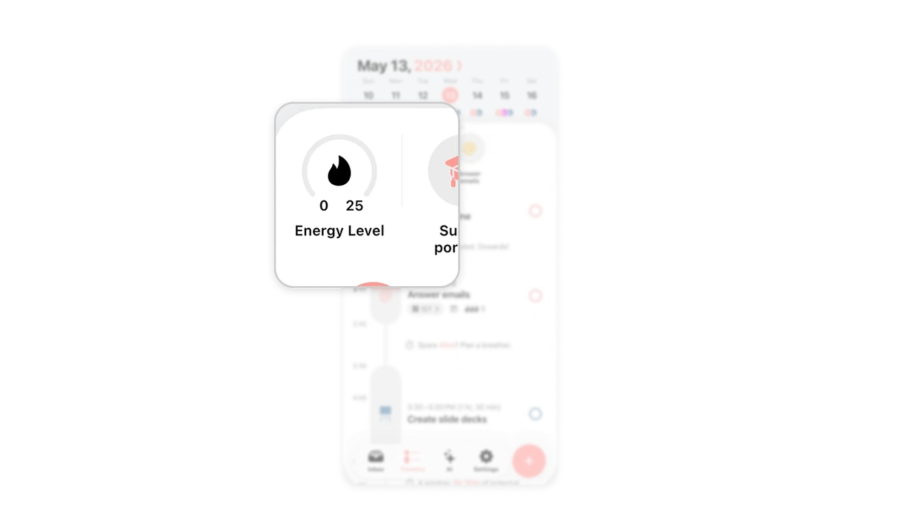 Plan for energy as well as time