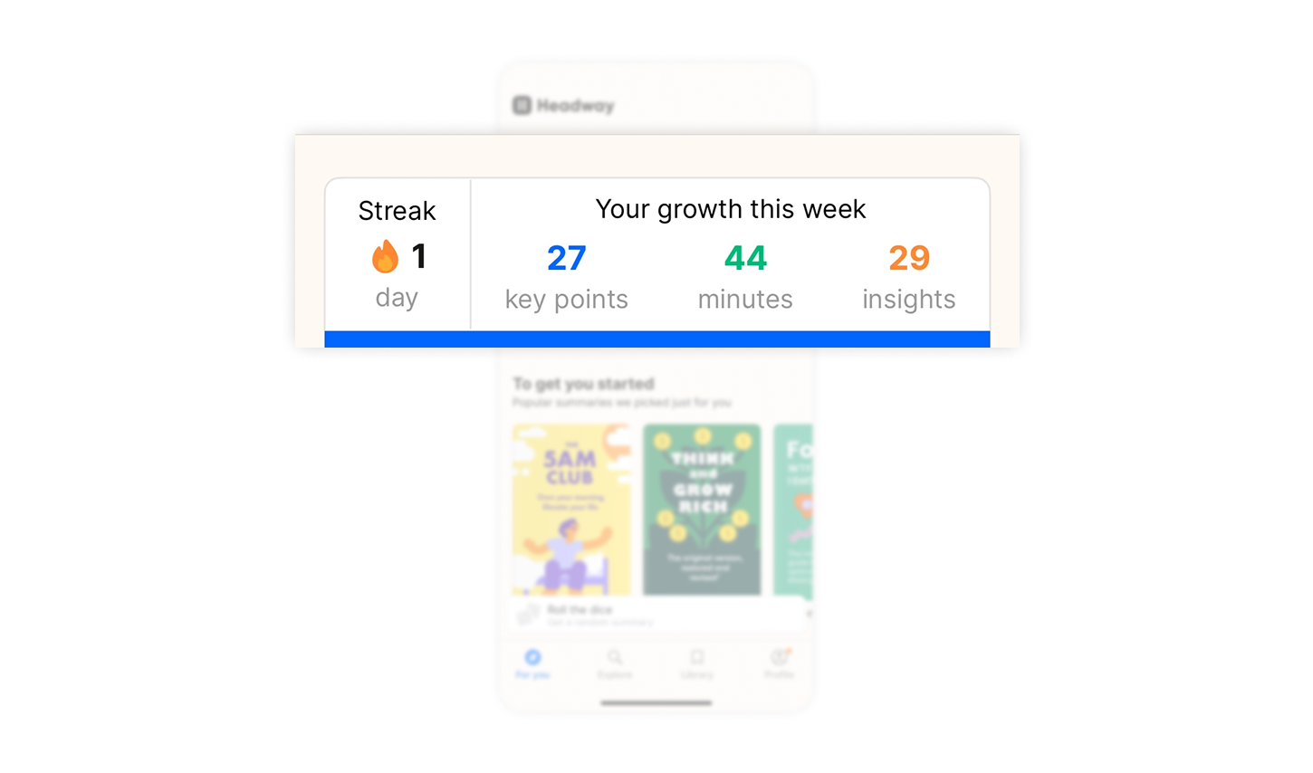 Gamified Progress Snapshot