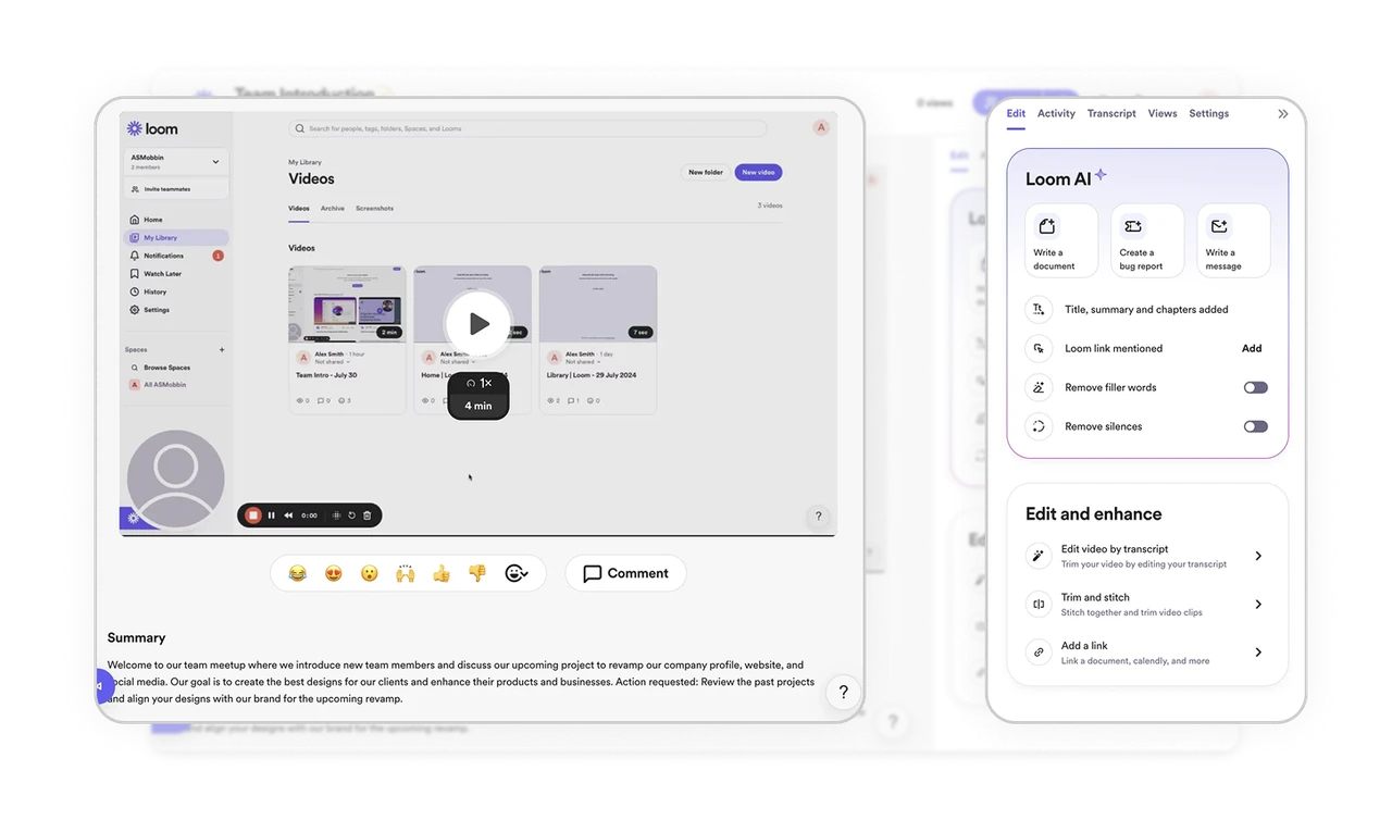 Viewer experience and editor controls separated