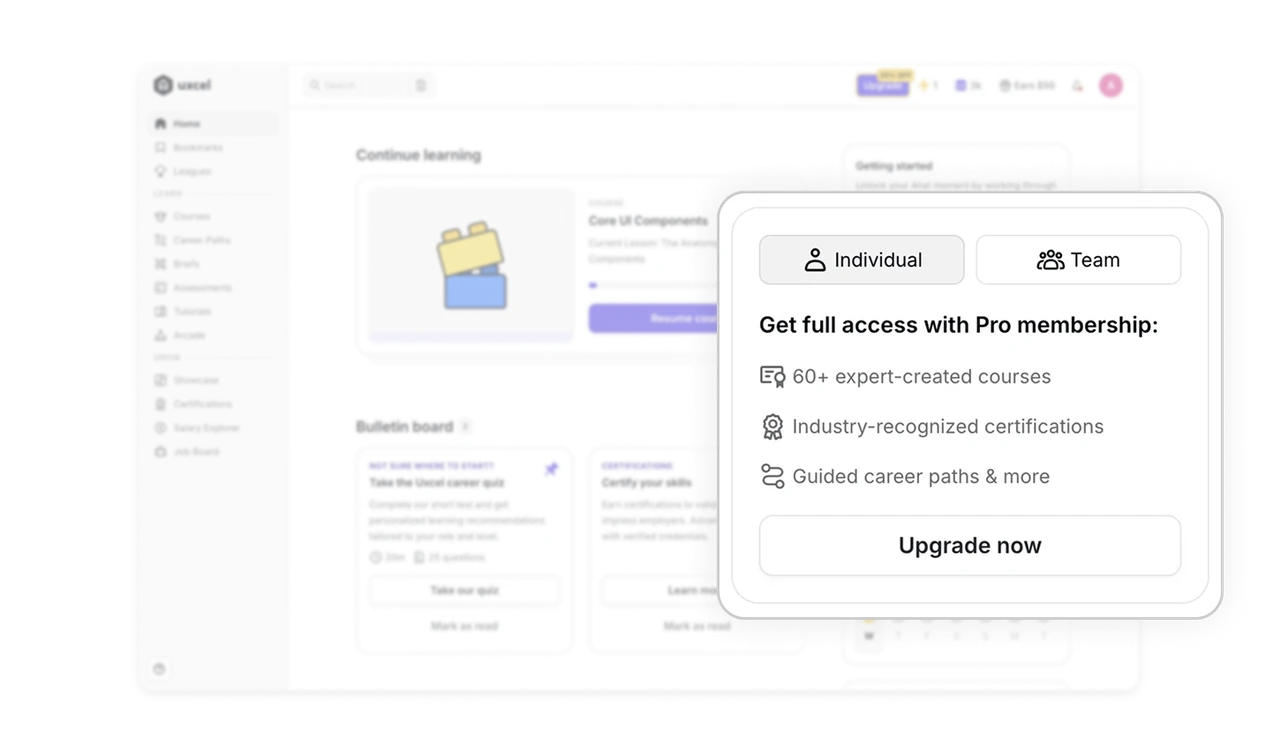 One upgrade card serves two buyers with outcomes, not features