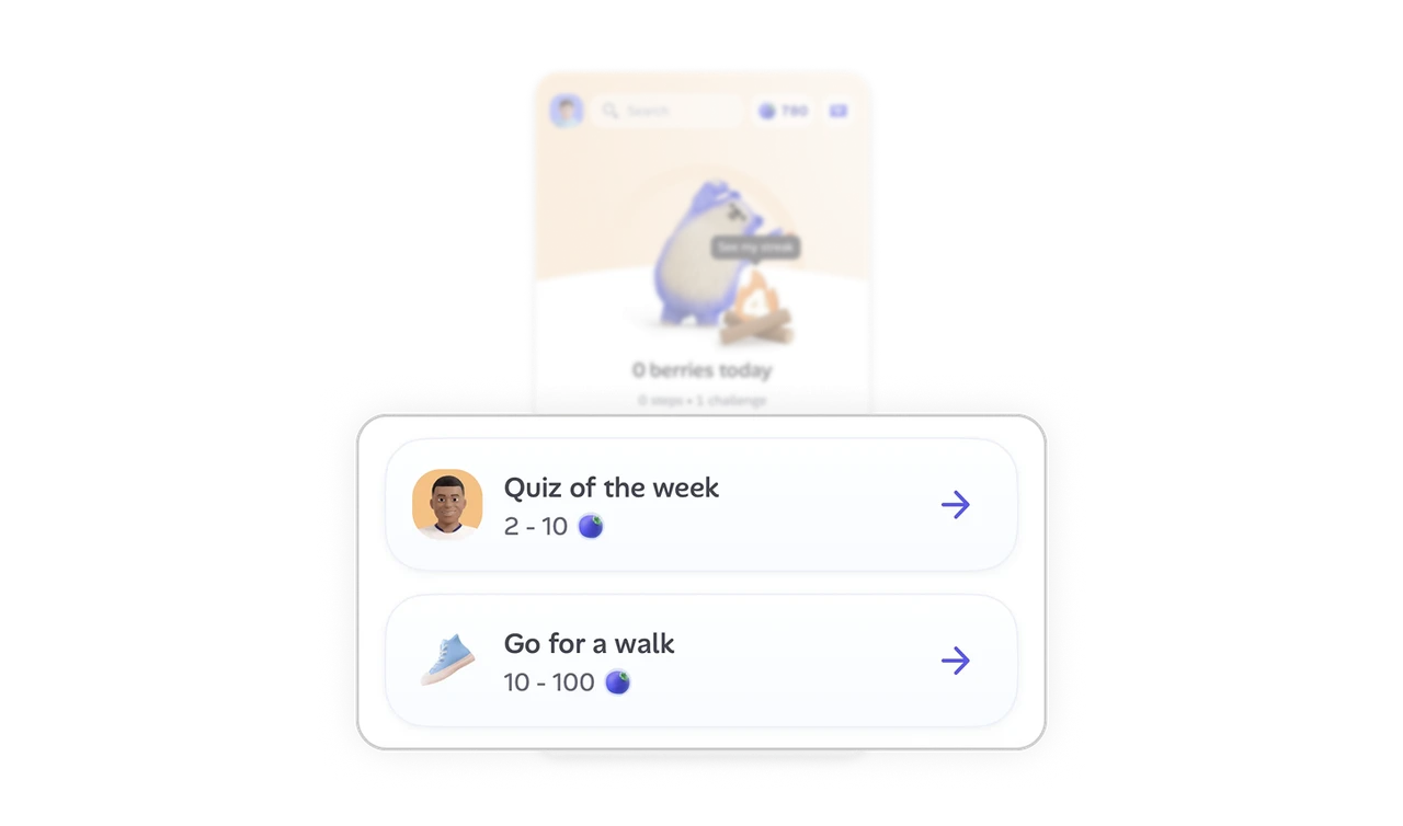 Reward range on small actions makes effort feel proportional
