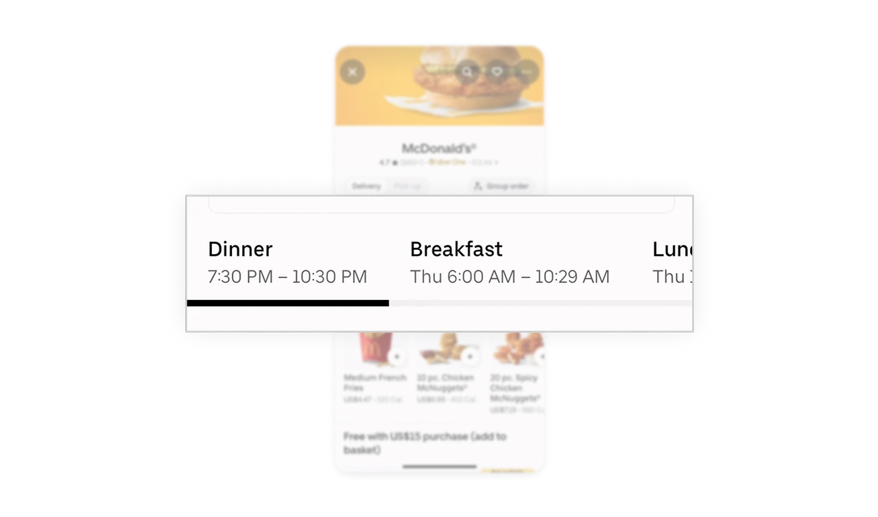 Contextual menu organization with time awareness