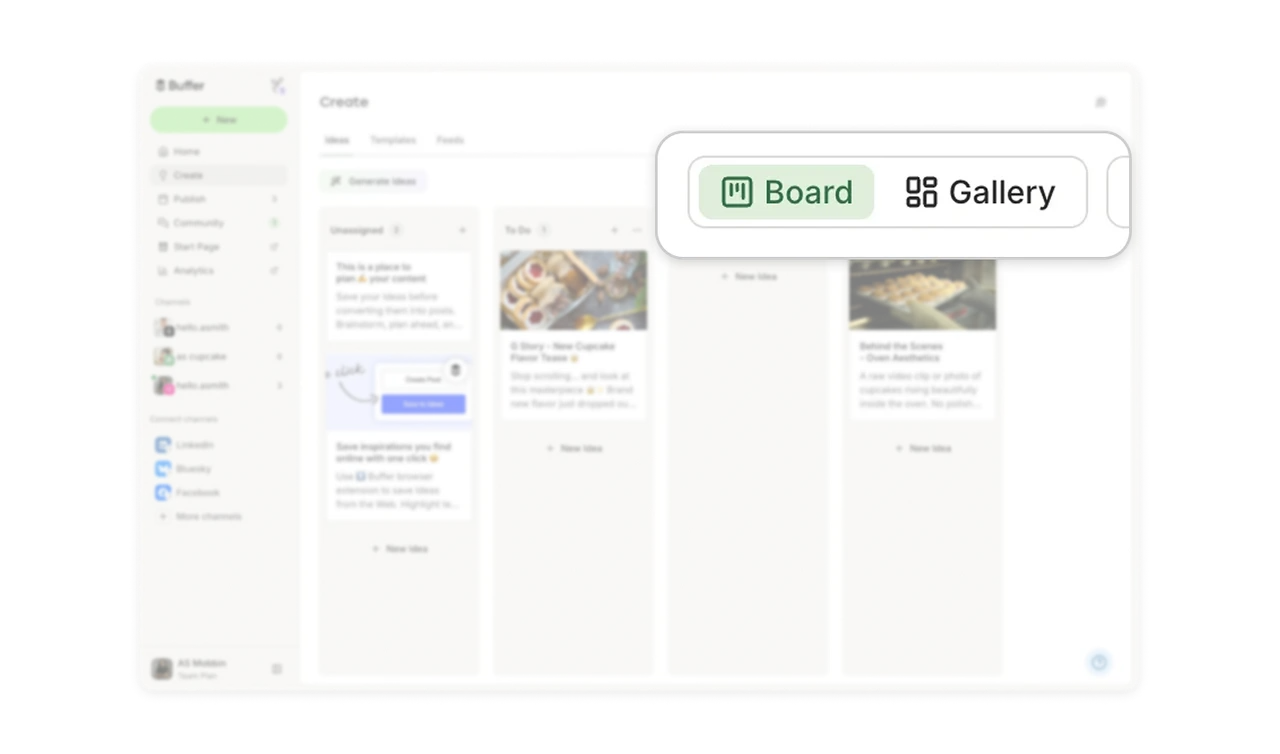 Board and Gallery serve the two natures of content ideas