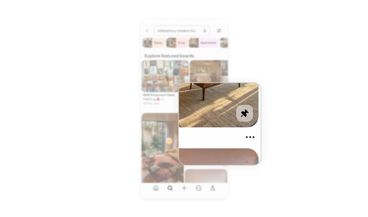 Pin icon stays visible, all else goes behind three dots