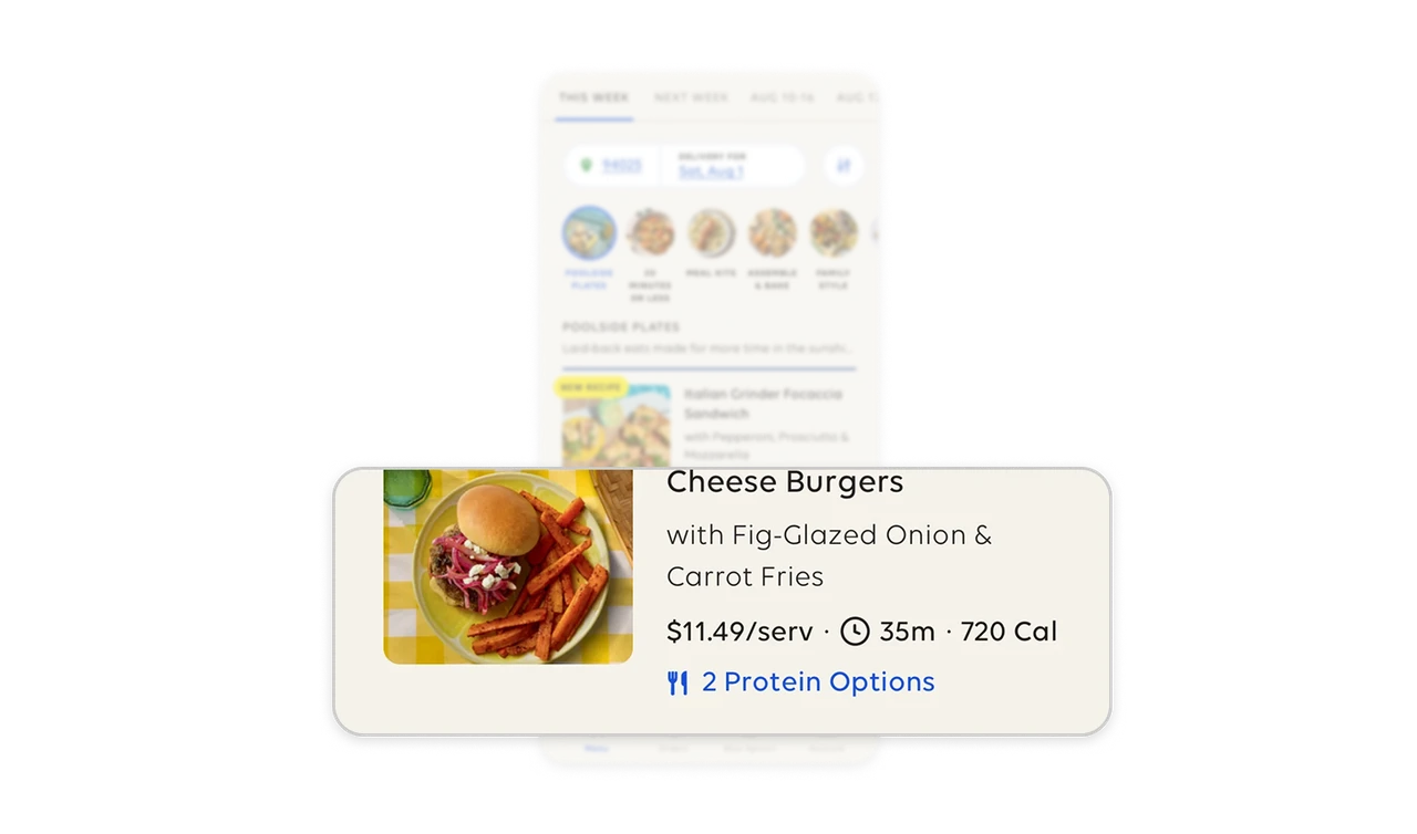 Reveal flexibility before shoppers dismiss a meal