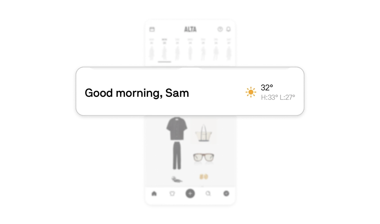 Weather earns header status because the product depends on it