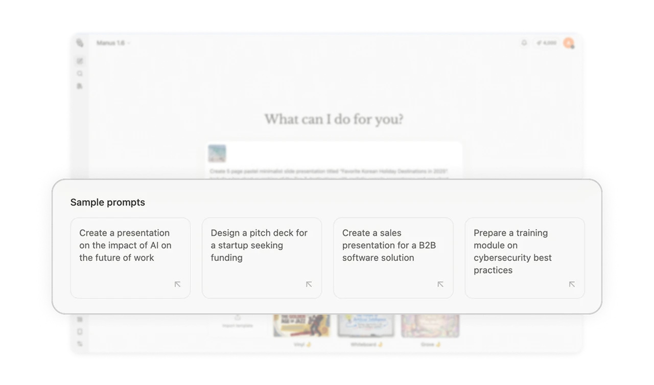 Sample prompts beat any onboarding tour
