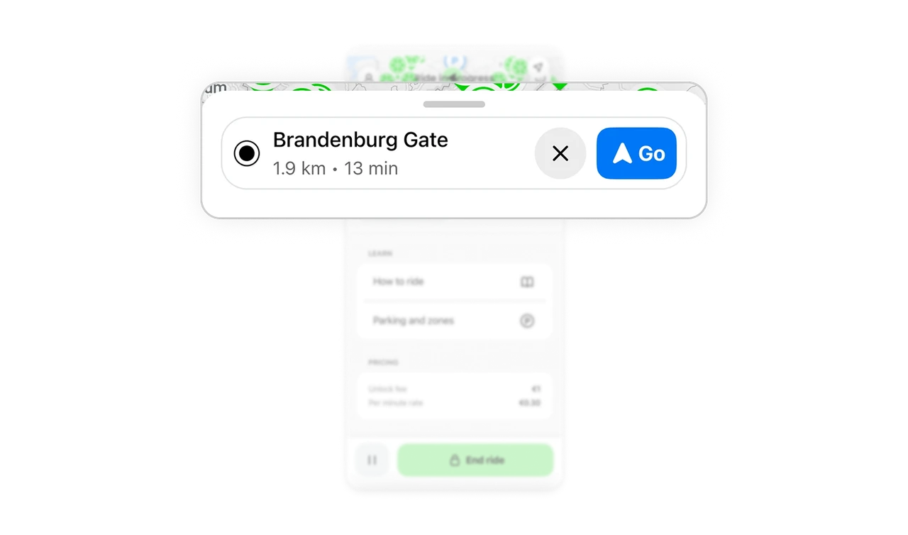 Destination card bundles navigation context in one row