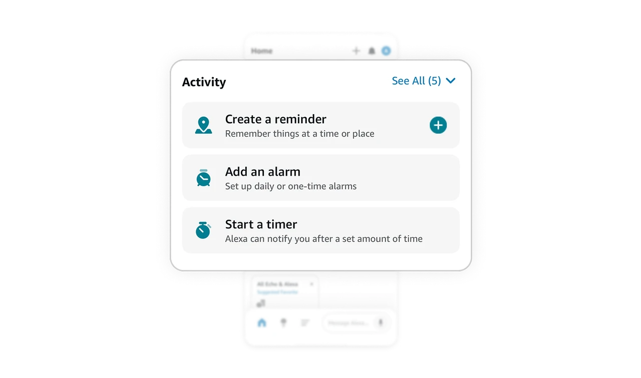 Activity section doubles as onboarding