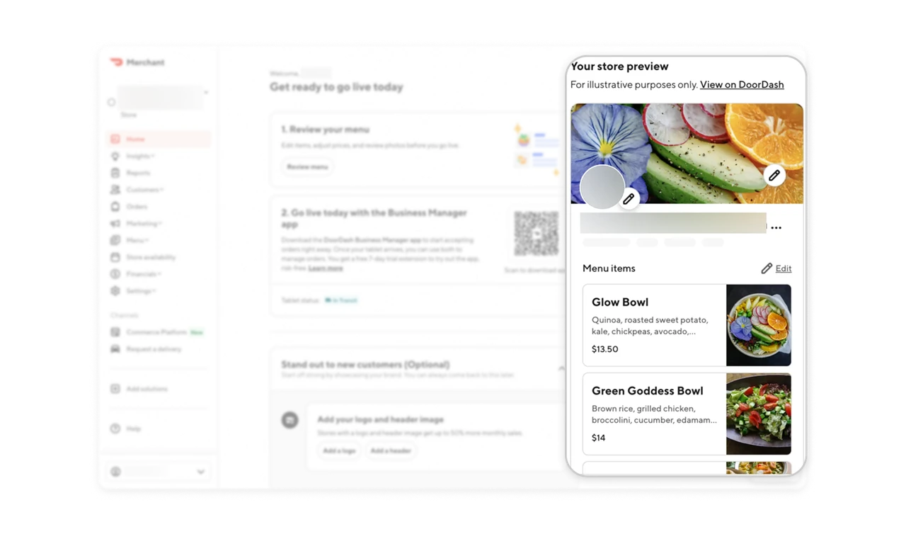 Connect setup tasks to the visible storefront