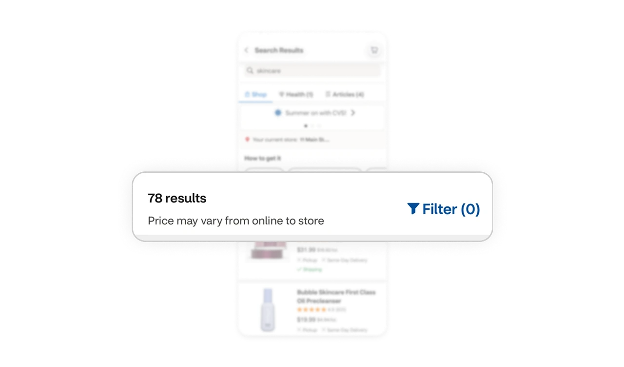 Filters stay hidden until the user asks for them