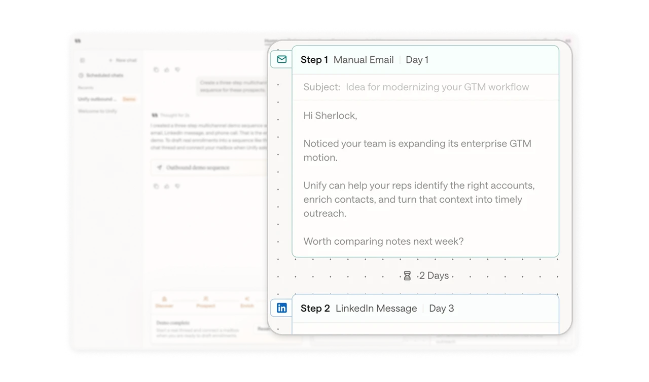 Review messages and timing in one sequence