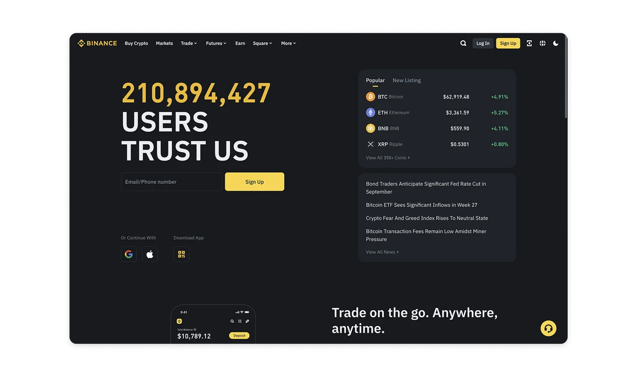 Minimal layout with strong visual hierarchy