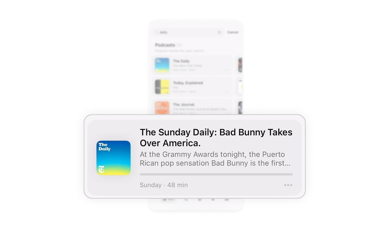 Episode cards balance depth and scannability