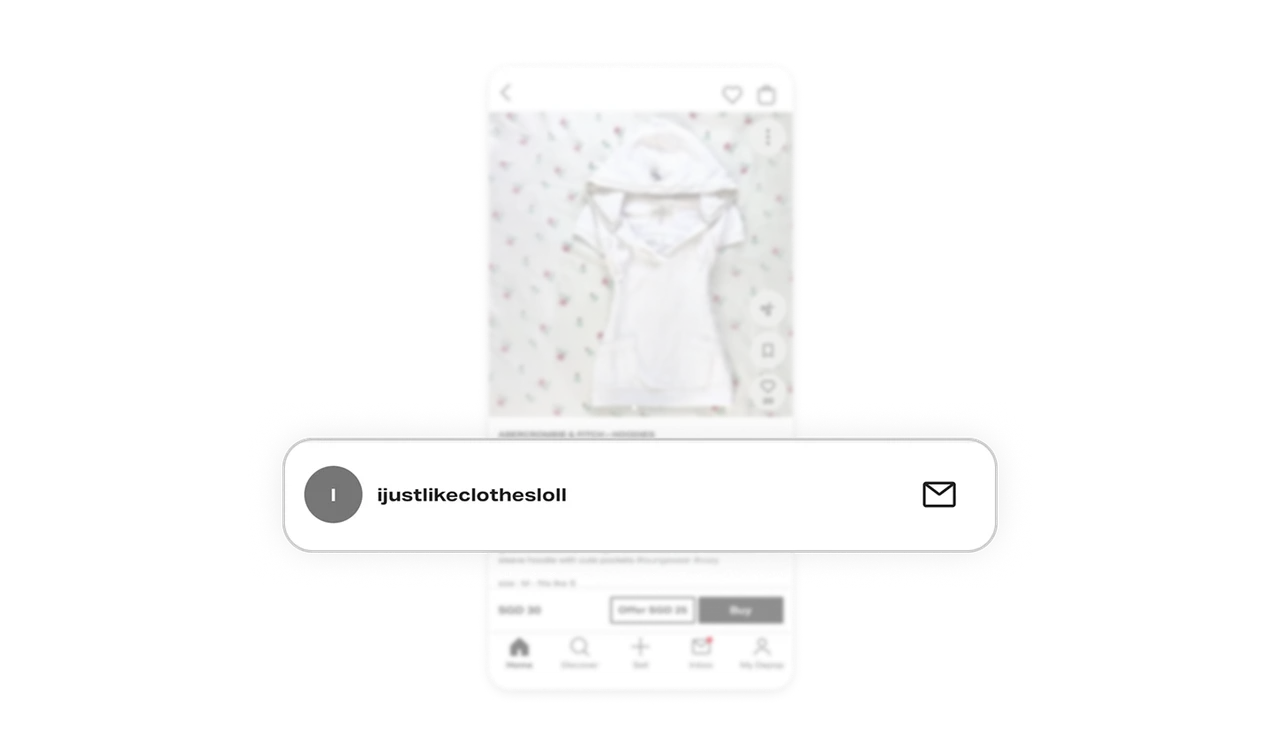 The seller stays visible and messageable at the point of purchase