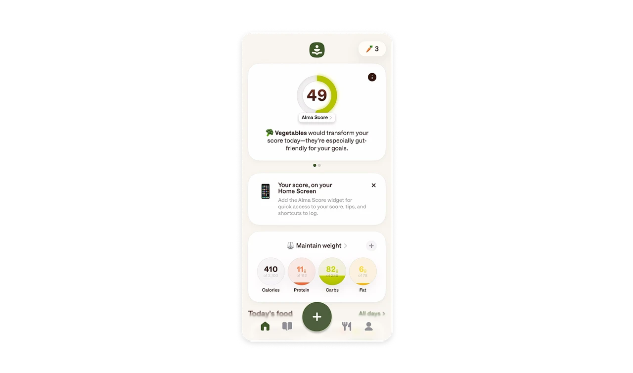 The layout prioritizes momentum over exploration
