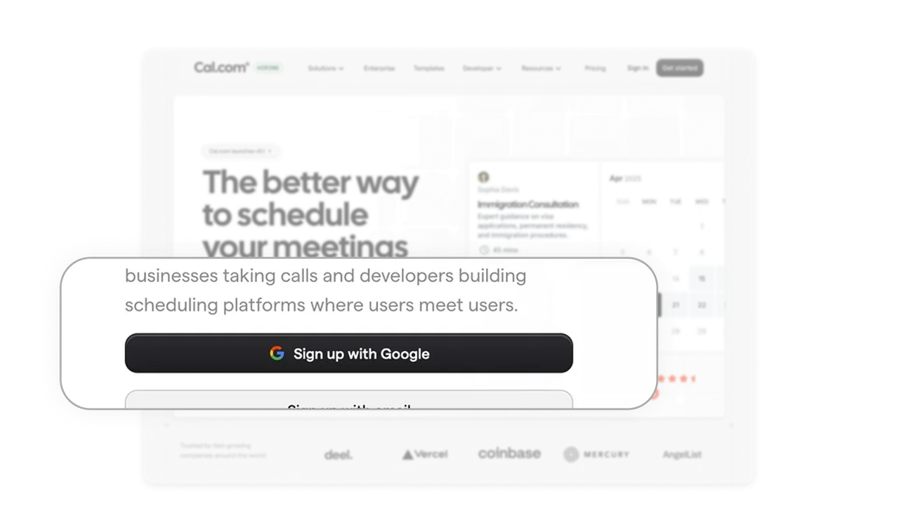 One-Click Google Signup