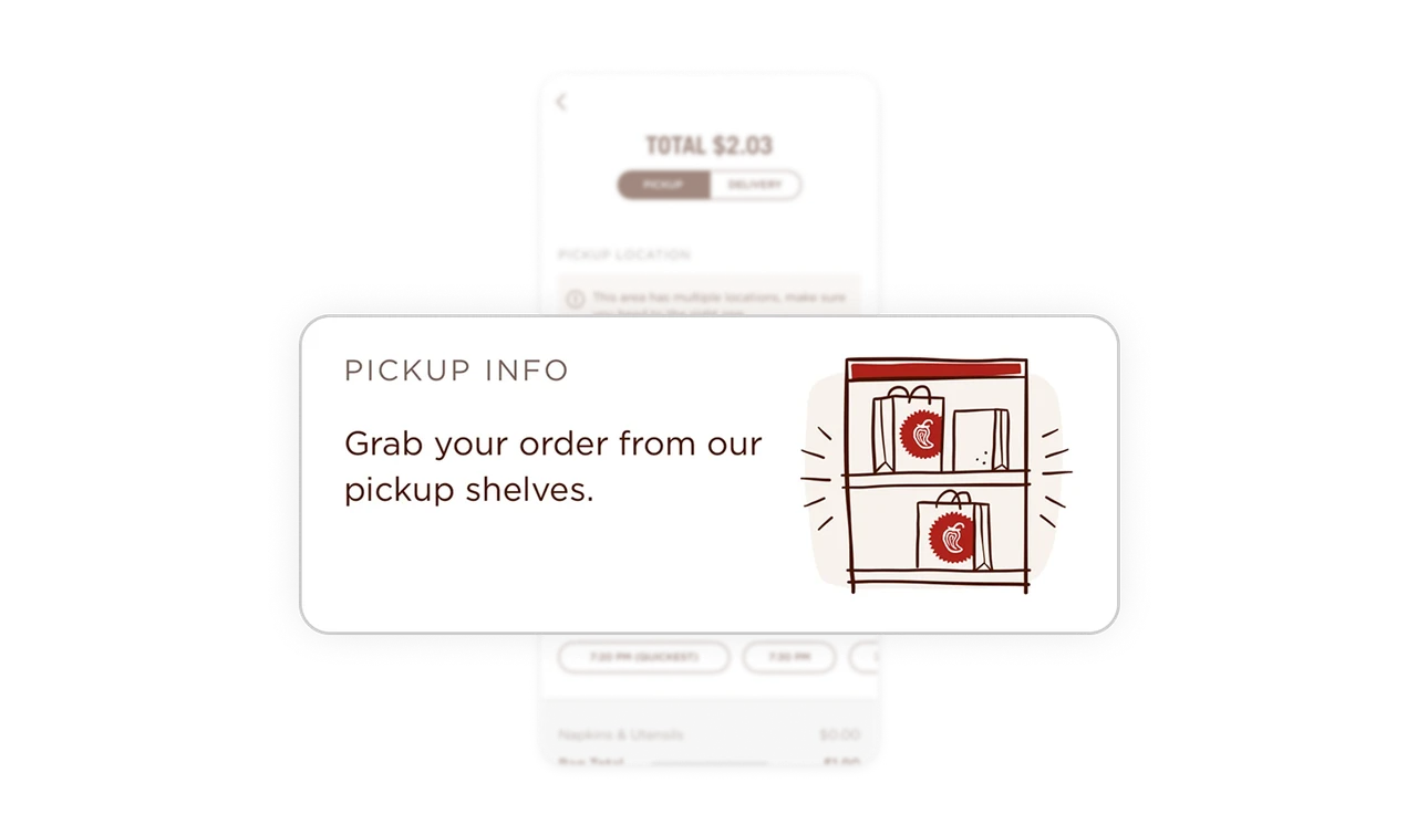 Visual pickup instructions support real-world actions