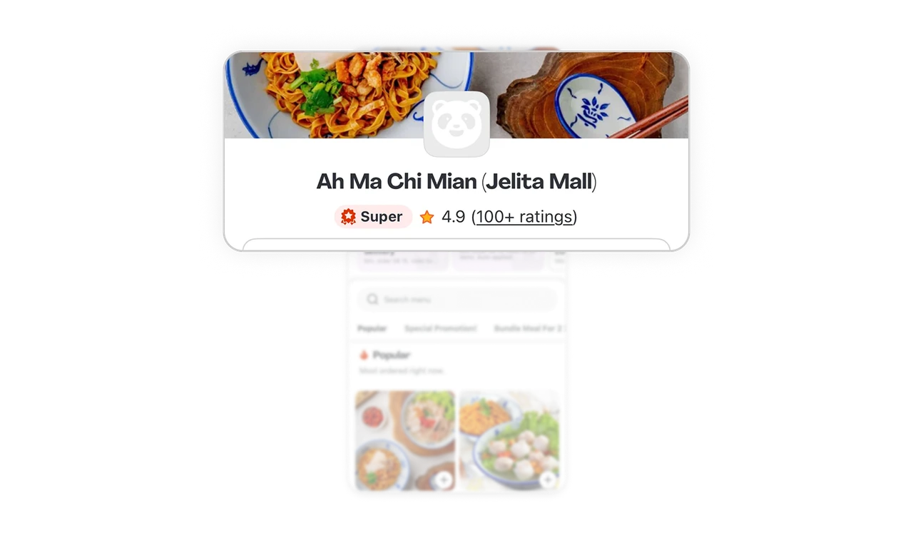 Trust signals stack tells users this restaurant is worth ordering from