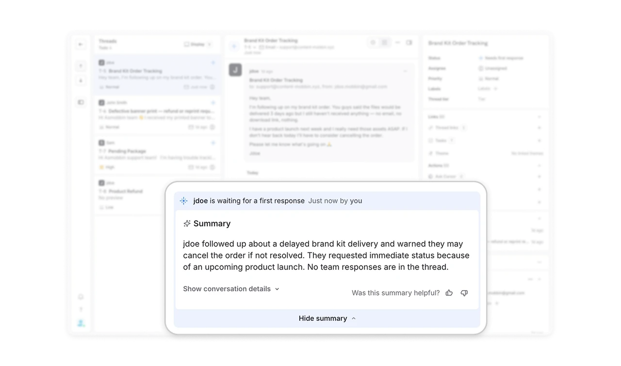 The AI summary extracts stakes, not a recap