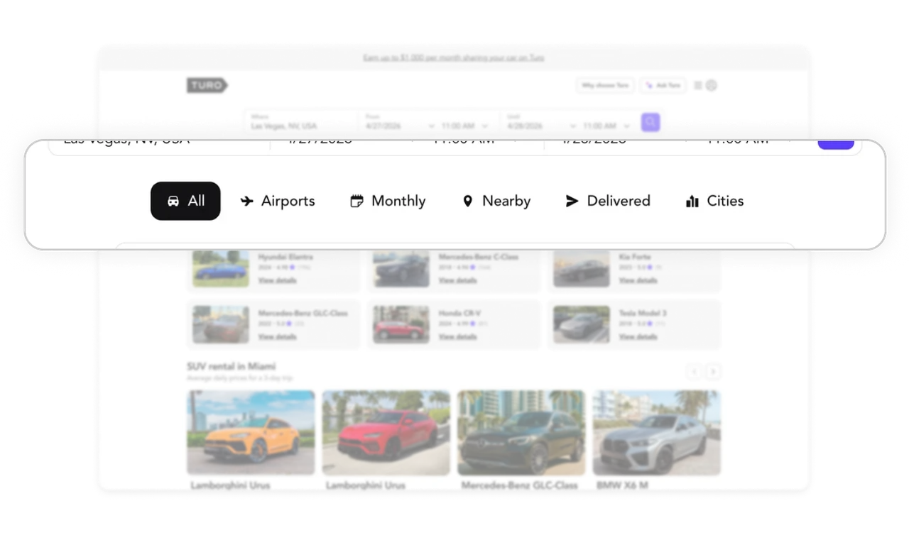 Use-case tabs pre-segment intent right under search