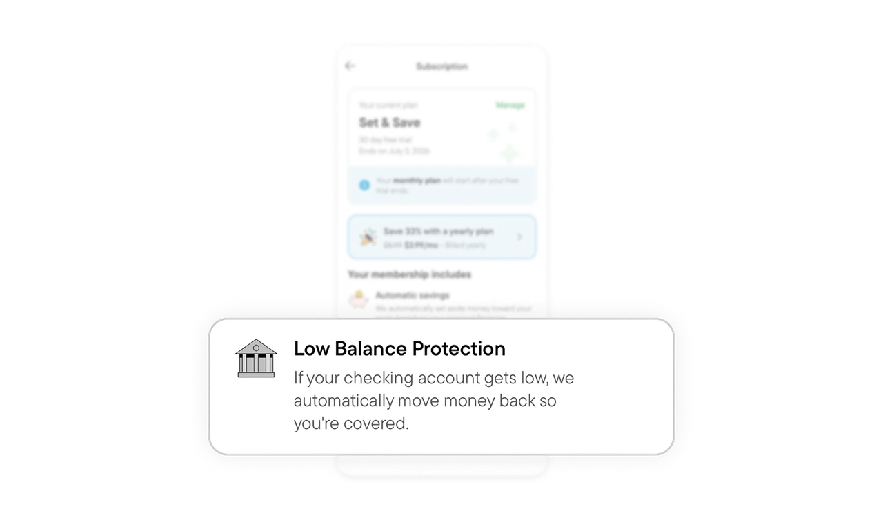 "Low Balance Protection" names the outcome, not the mechanism
