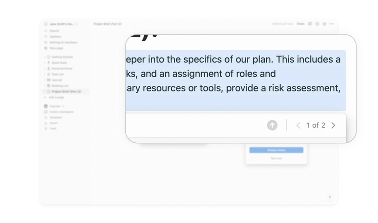 Show one AI response at a time for clarity