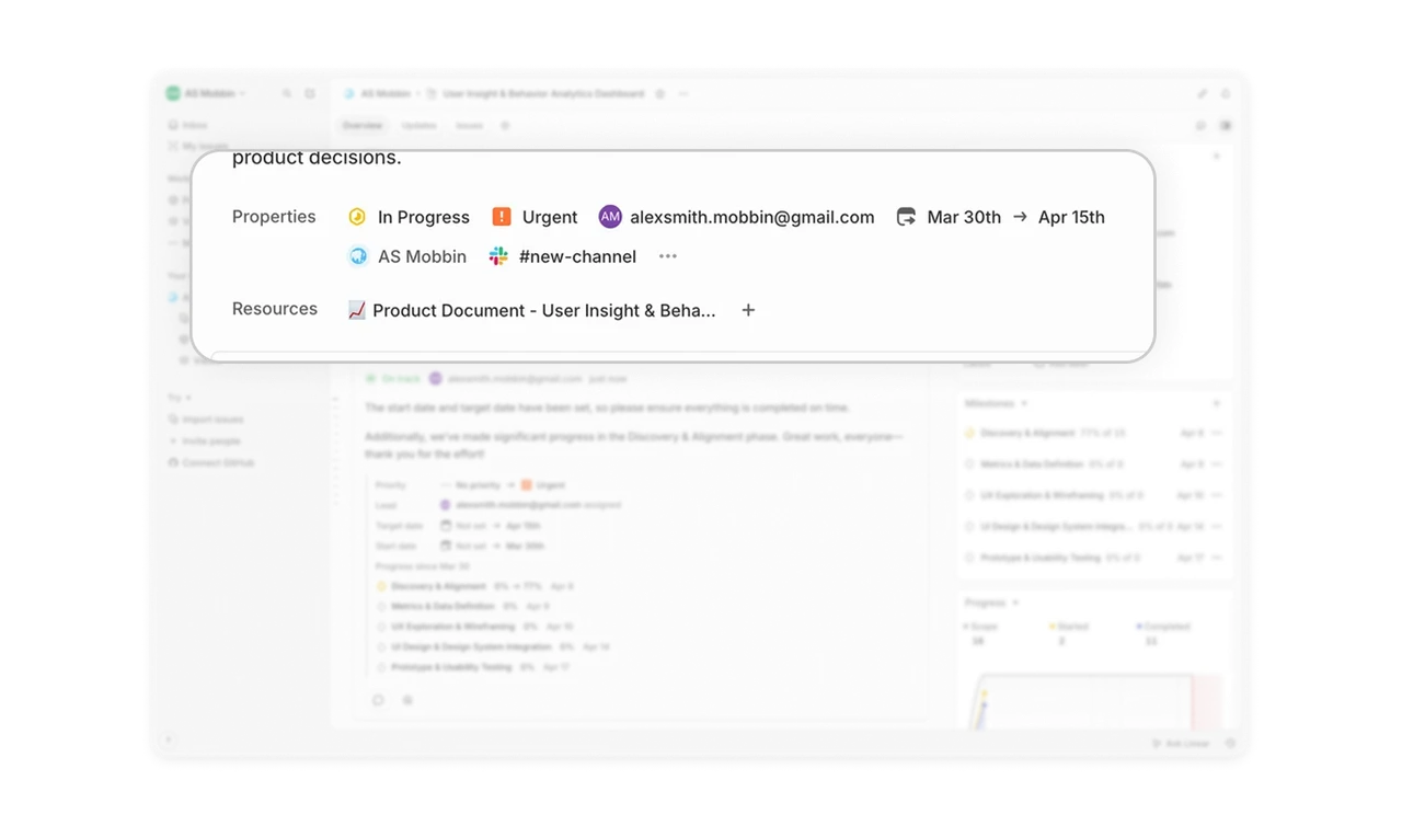 Inline metadata row gives full context in two seconds