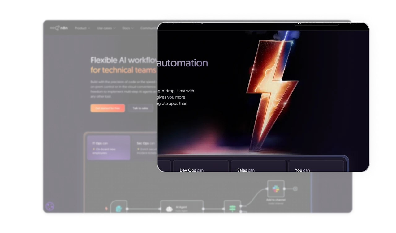 High-contrast hero visual drives instant attention
